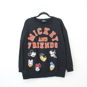 Vintage Disney Sweatshirt, Mickey & Friends, Sz L